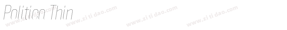 Politica Thin字体转换
